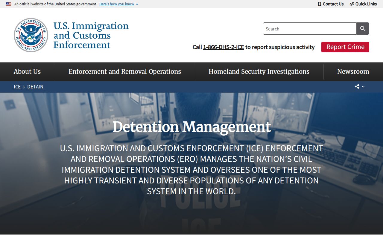 ICE detention information for Stone County release and transfer checks