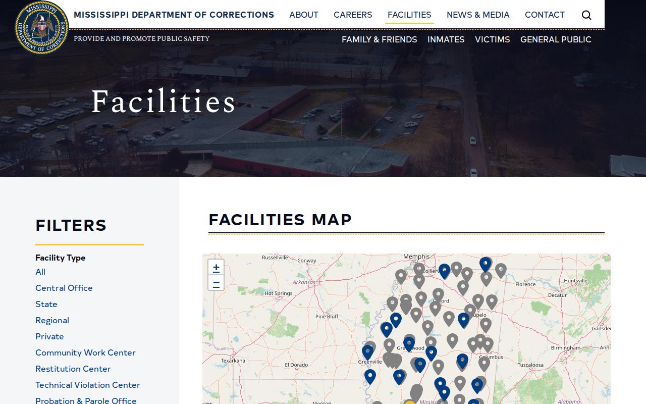 Stone County Correctional Facility MDOC release network